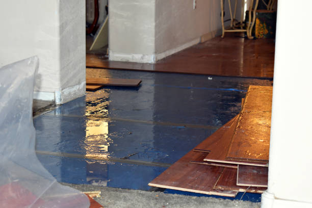 Professional Burst Pipe Cleanup technician working in Corning, CA